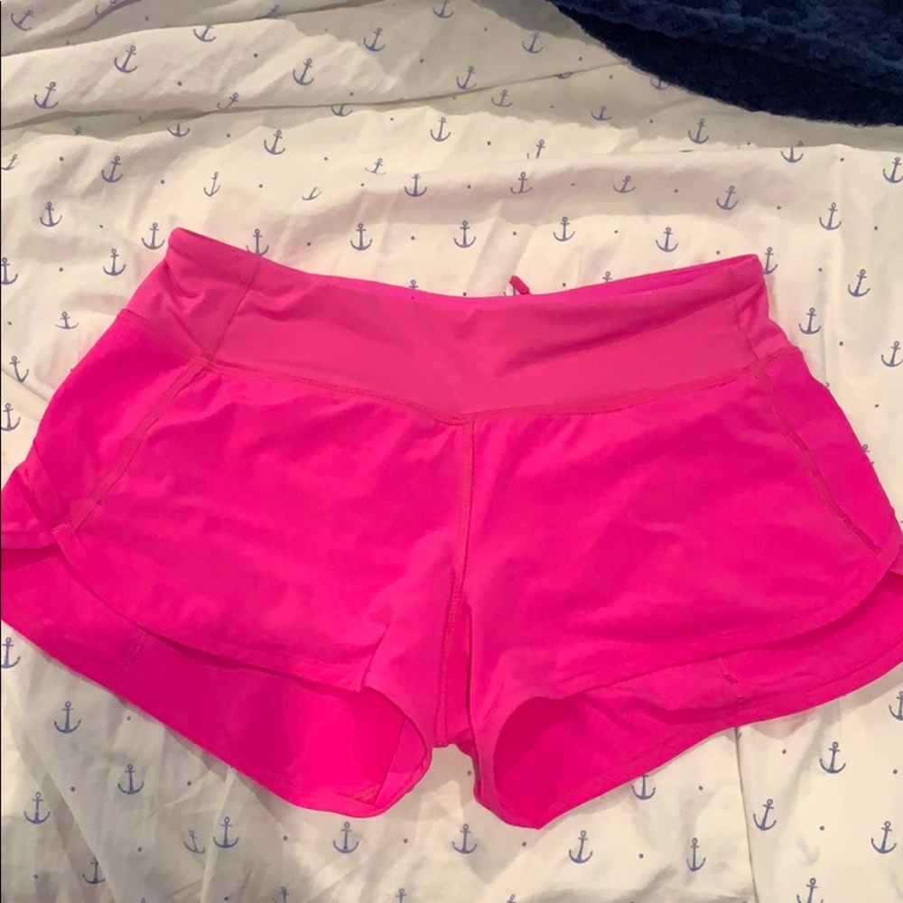 Hot Pink Lululemon Shorts Size 2 2.5 inch